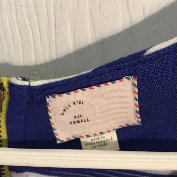 POST MARK ANTHROPOLOGIE blue & white striped top - Picture 2 of 7